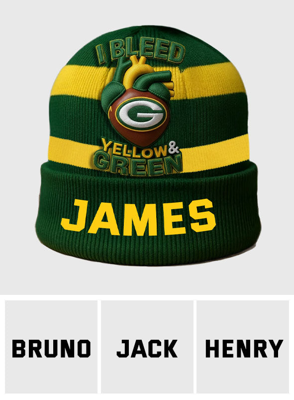 Green Bay Football Team - Personalized American Football Beanie Hat