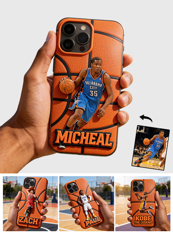 Love Basketball - Personalized Sport Leather Phone Case