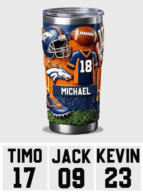 Love Football - Personalized American Football Tumbler