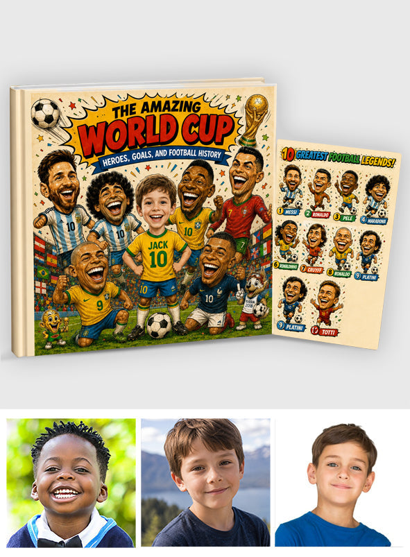 History Of World Cup - Personalized Soccer Story Book & Stickers