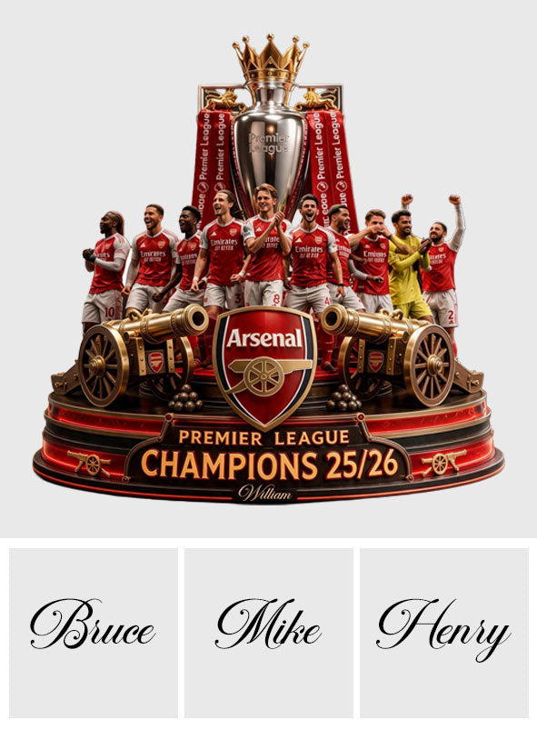 Premier League Champions 25/26 - Personalized Soccer Custom Shaped Acrylic Plaque