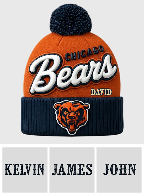 Bears Chicago Football Team - Personalized American Football Beanie Hat