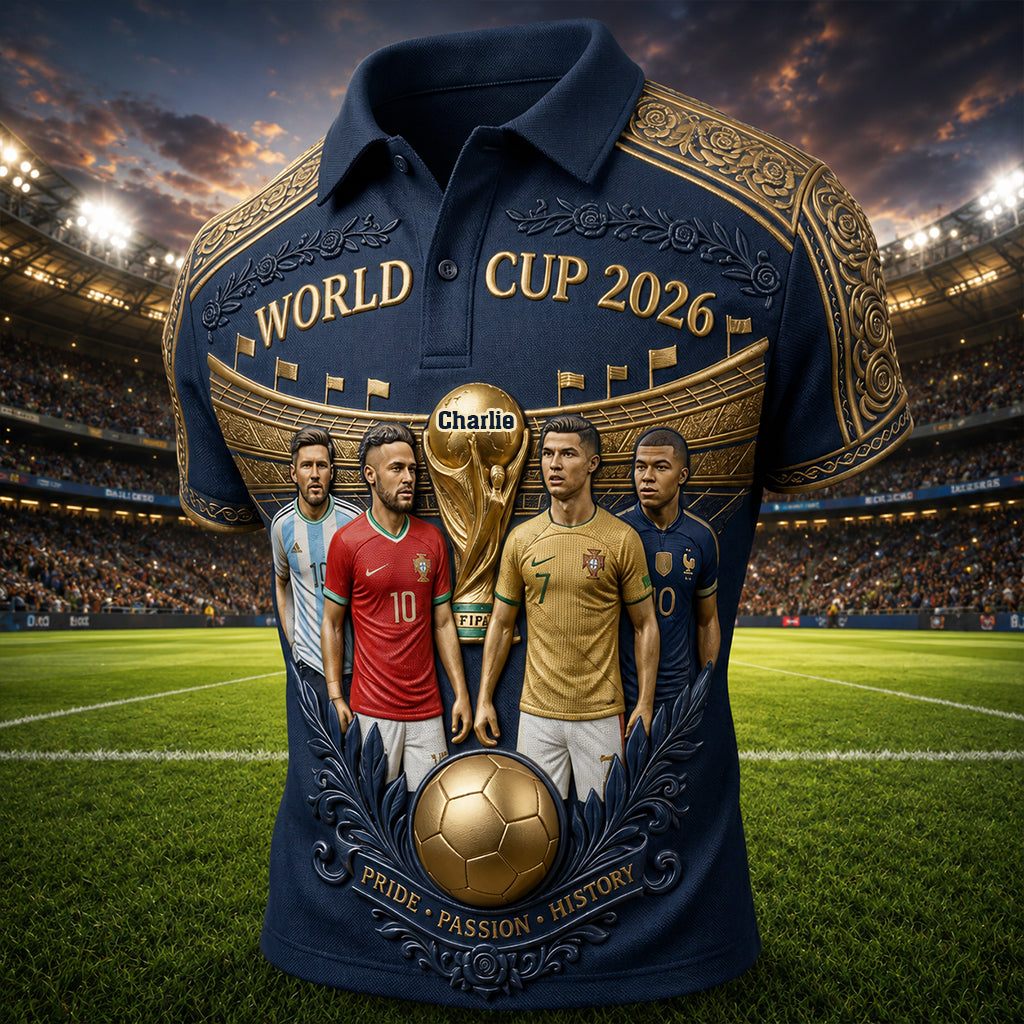 The Champion Of The Cup 2026 - Personalized Soccer Polo Shirt