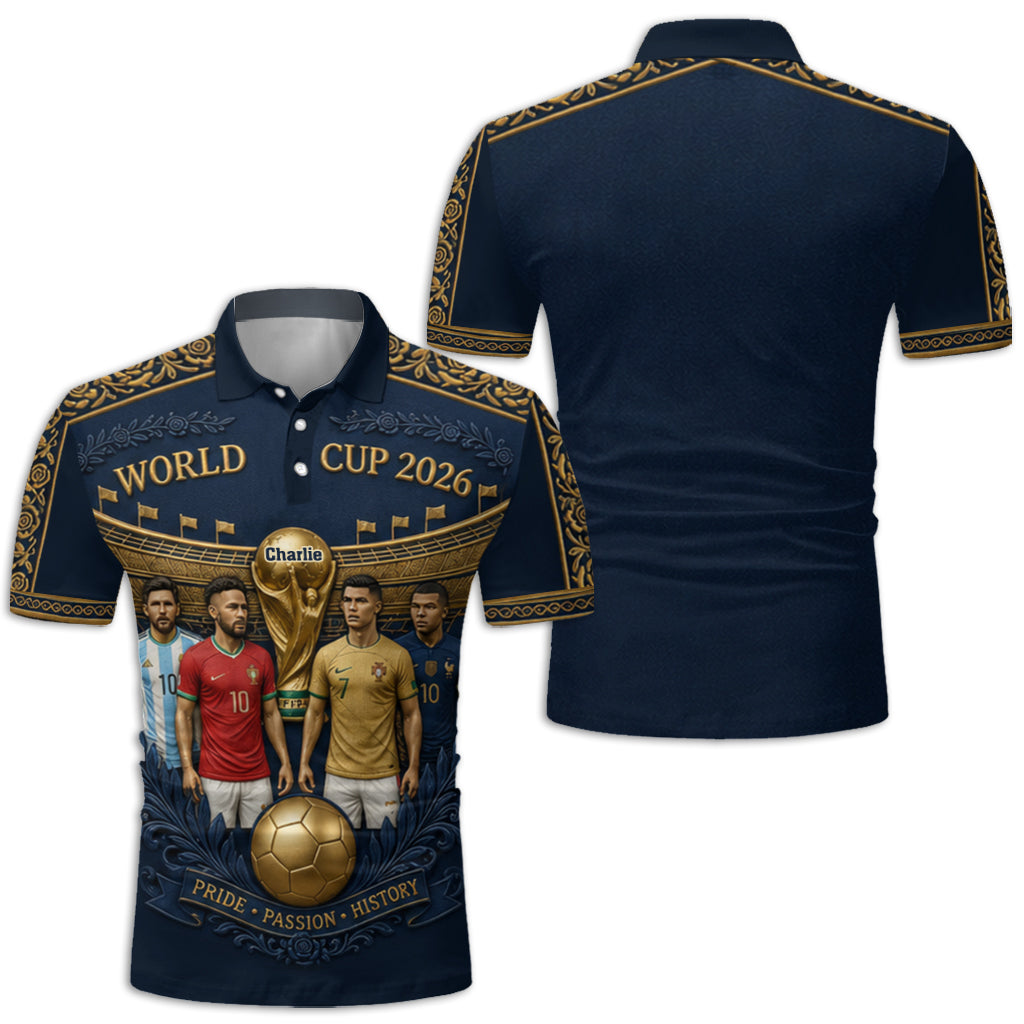 The Champion Of The Cup 2026 - Personalized Soccer Polo Shirt