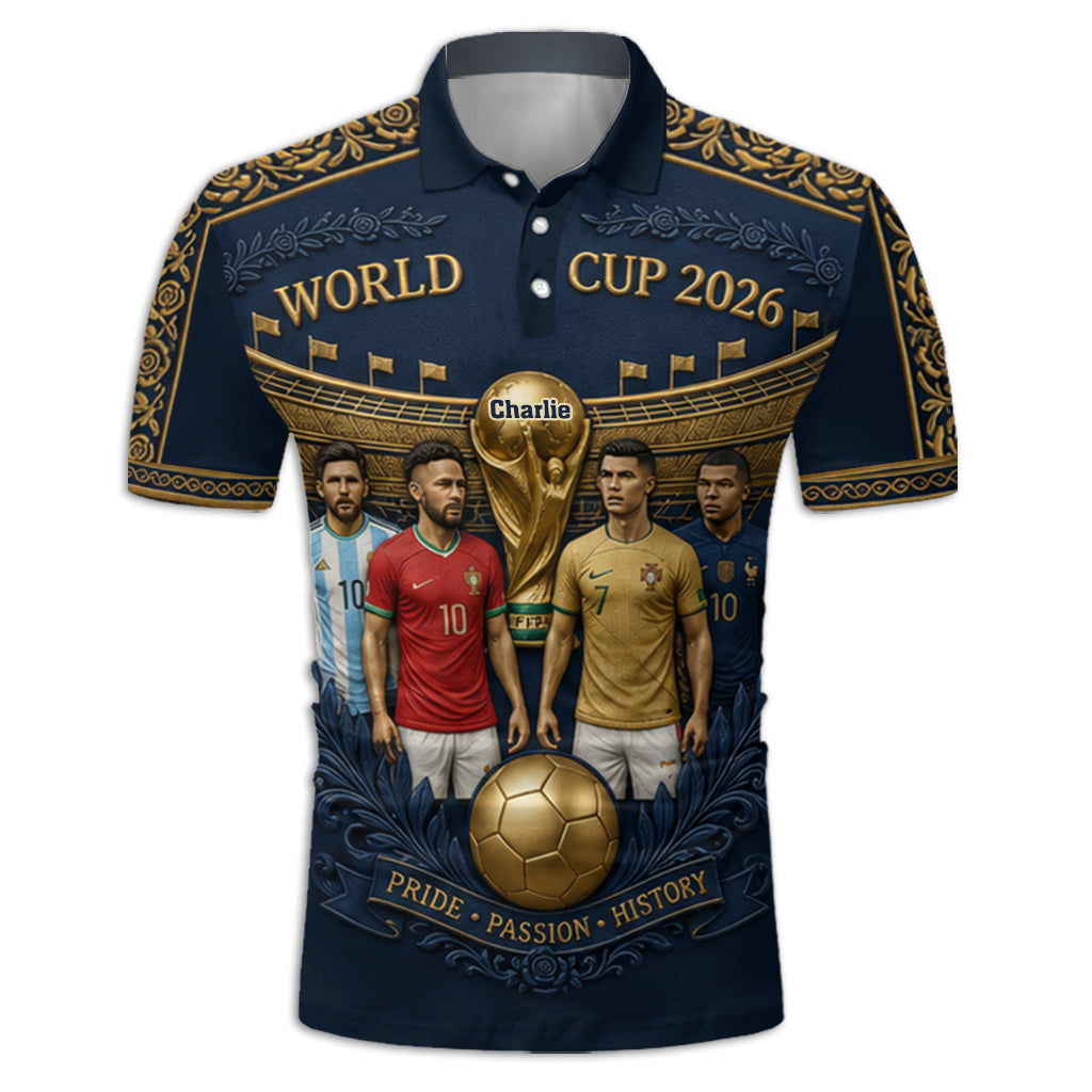 The Champion Of The Cup 2026 - Personalized Soccer Polo Shirt