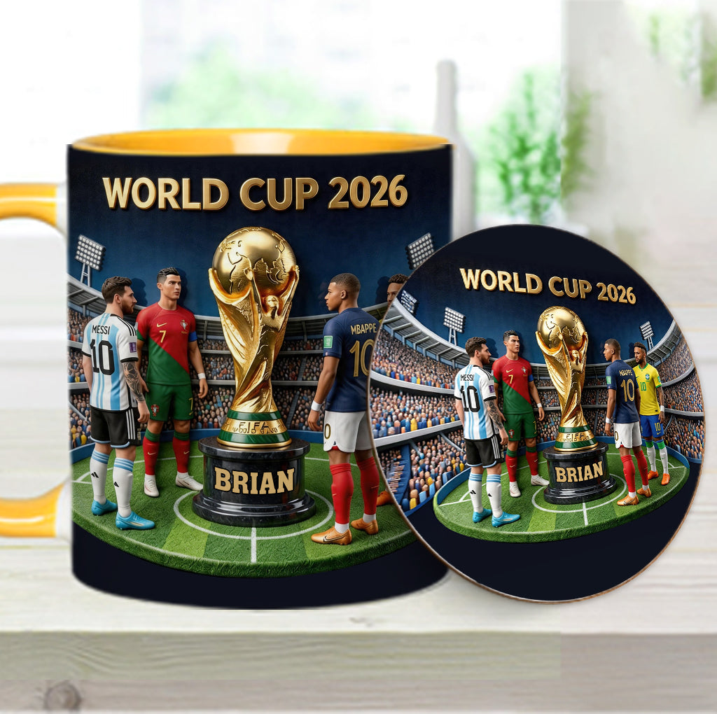 Who Is The Champion? - Personalized Soccer Accent Mug