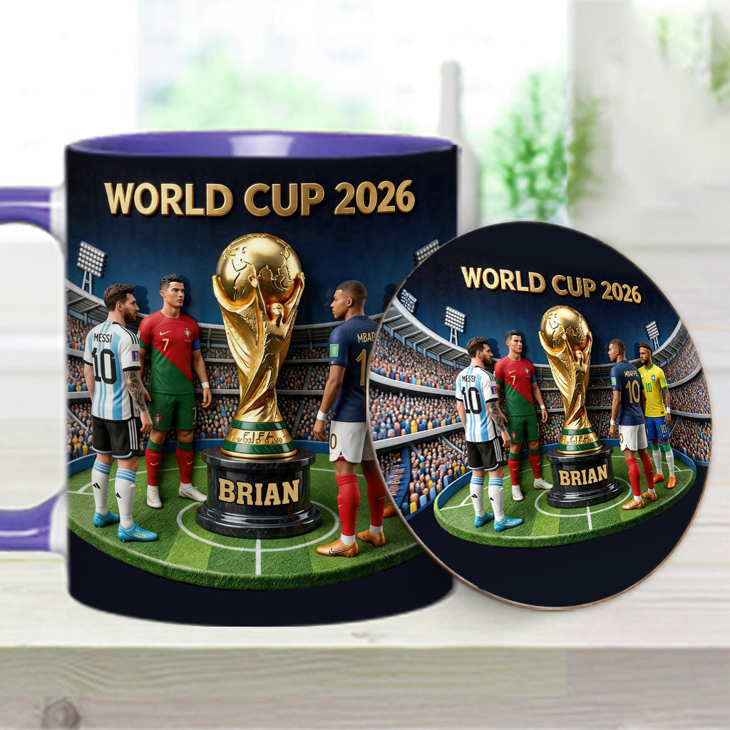 Who Is The Champion? - Personalized Soccer Accent Mug