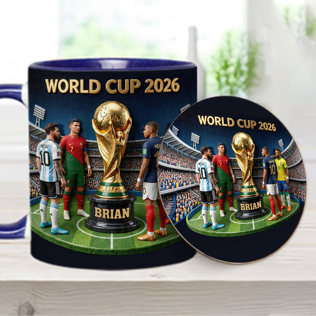 Who Is The Champion? - Personalized Soccer Accent Mug