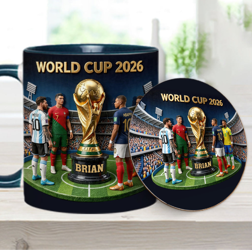 Who Is The Champion? - Personalized Soccer Accent Mug