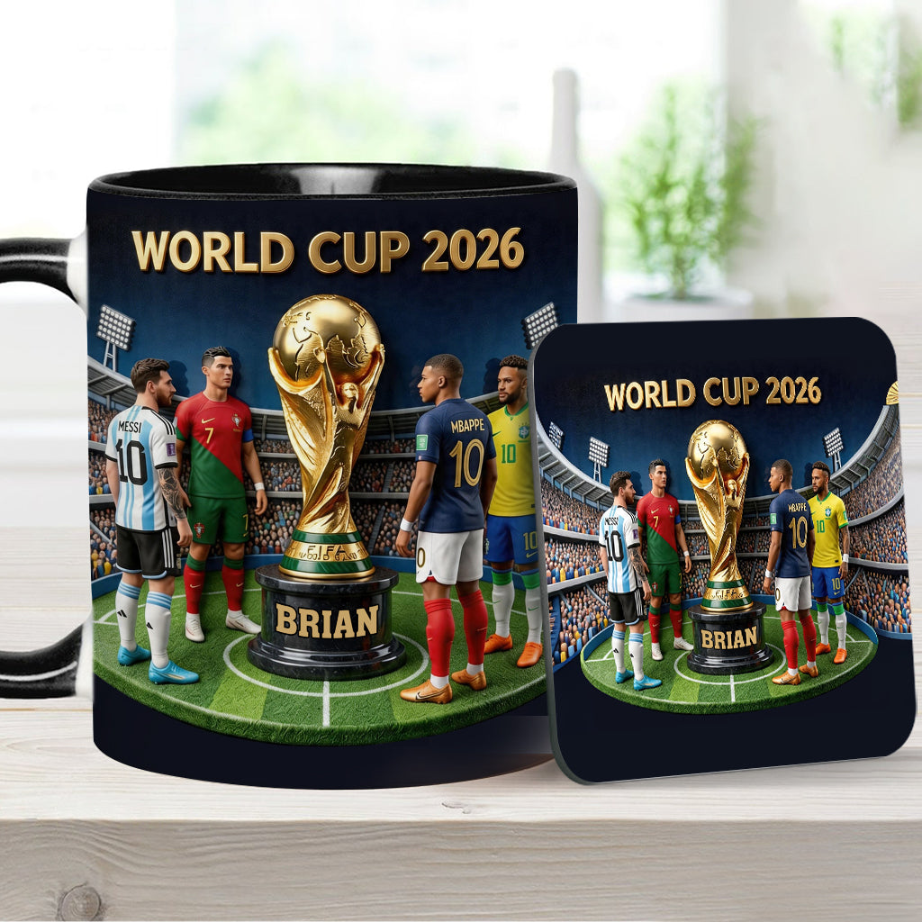 Who Is The Champion? - Personalized Soccer Accent Mug