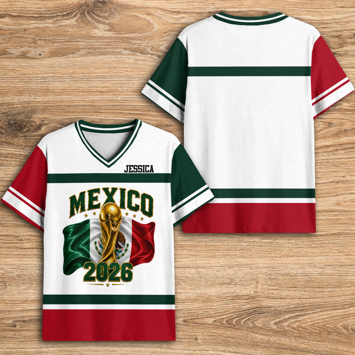 WE ARE 26 Perfect Gift - Personalized Soccer Fully Printed V-Neck T-Shirt