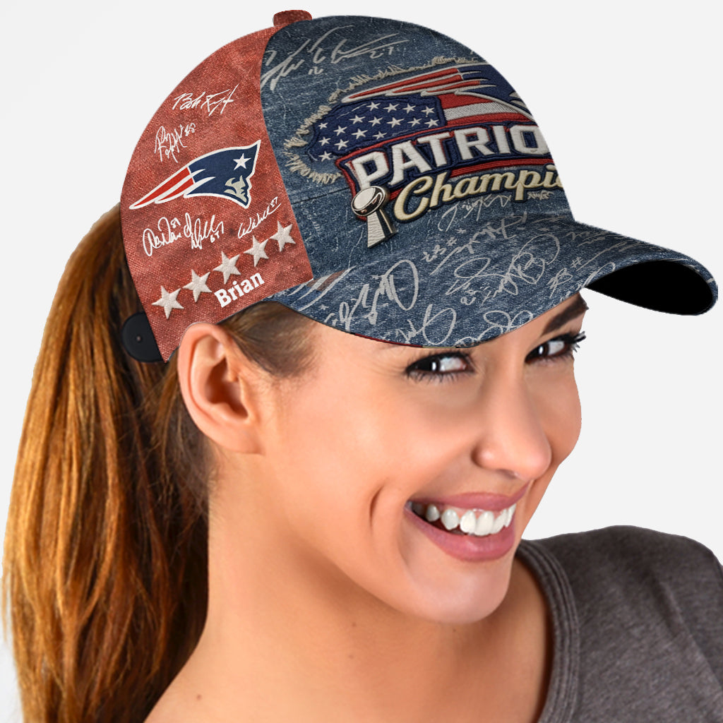 England Patriots Football Team - Personalized American Football Classic Cap