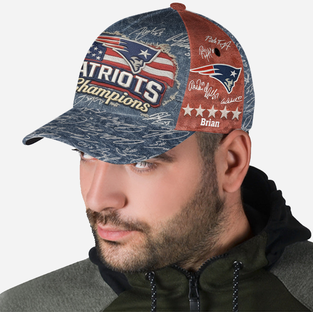 England Patriots Football Team - Personalized American Football Classic Cap