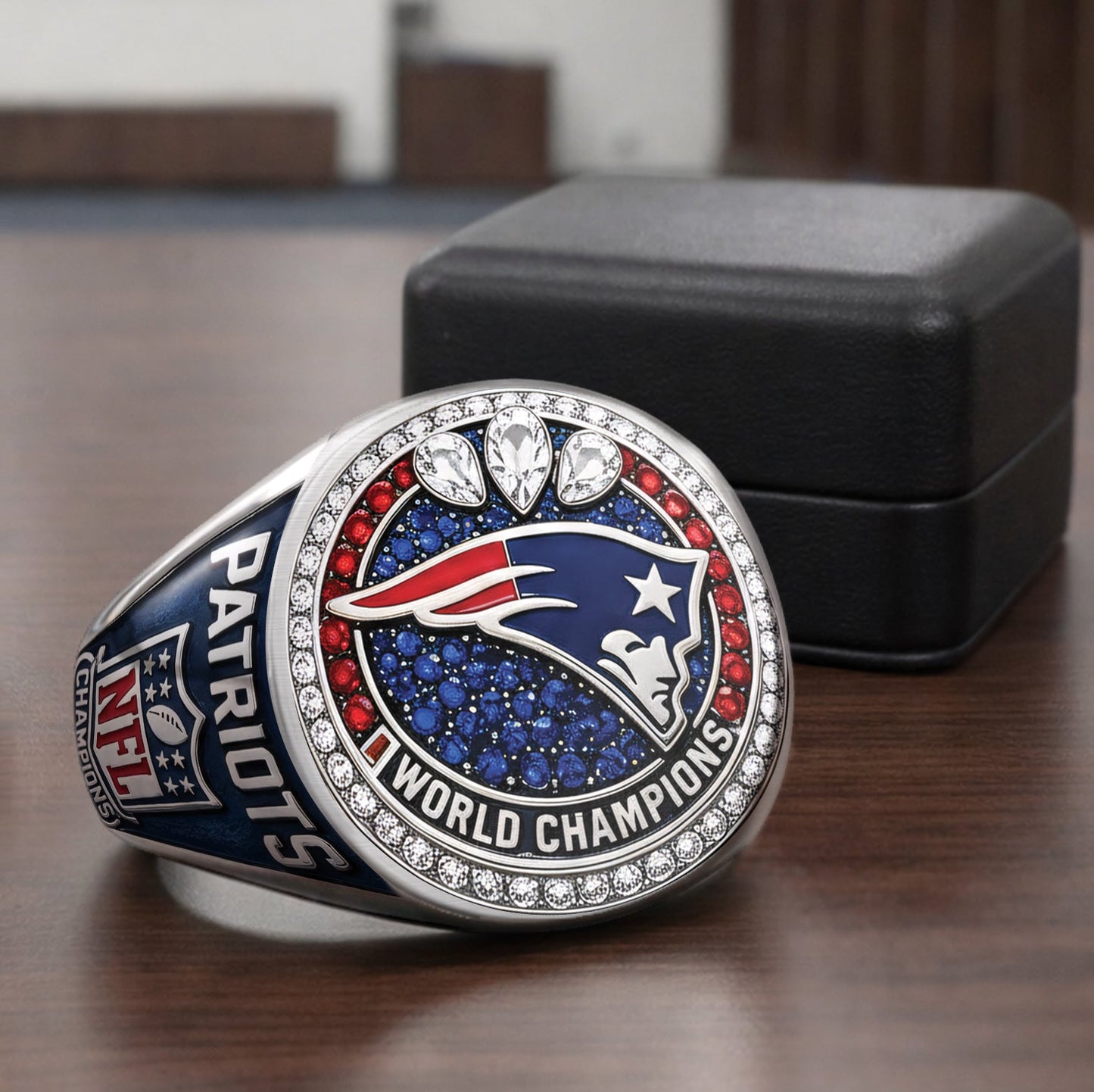 England Patriots Football Team - Personalized American Football Signet Ring