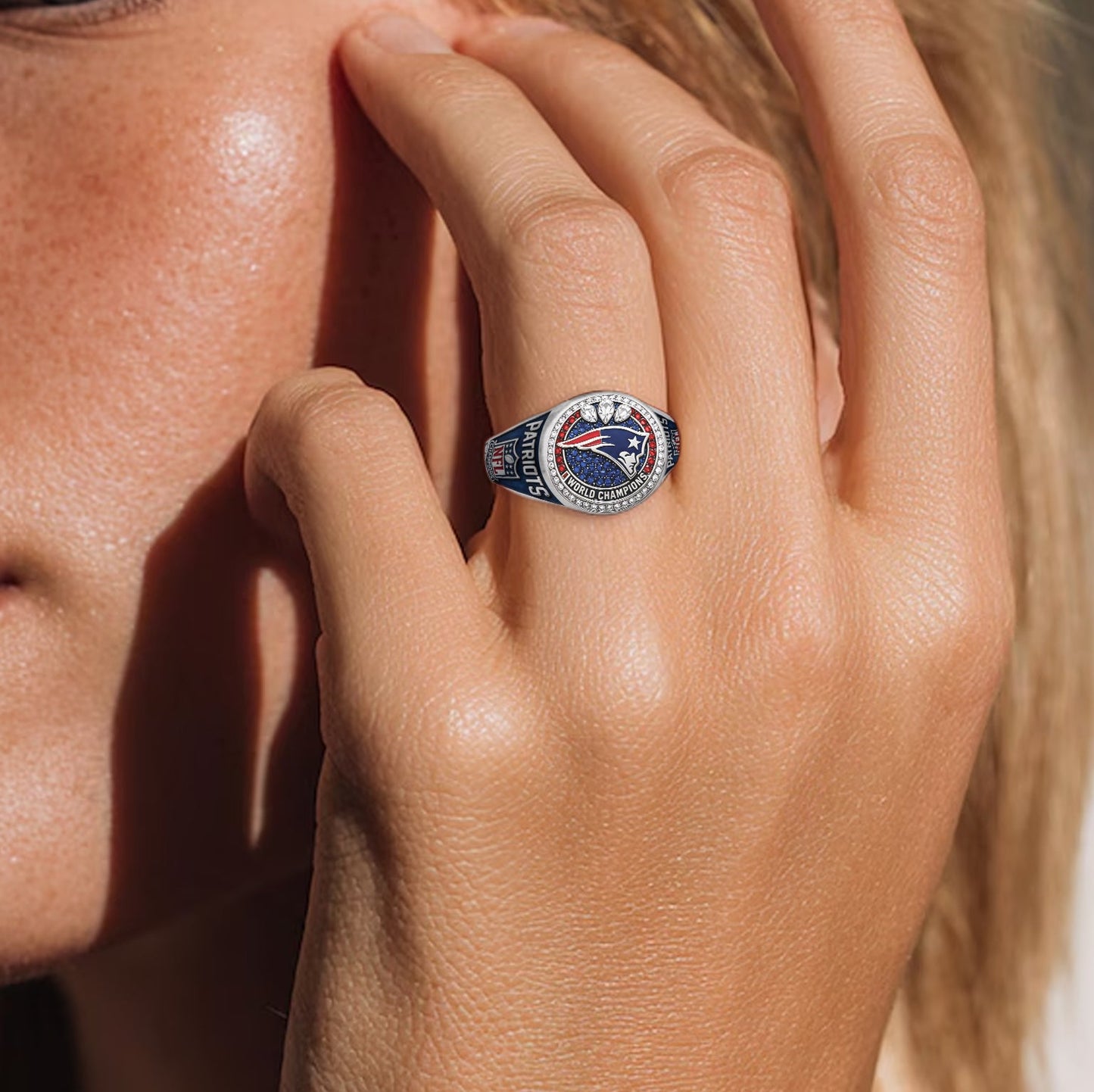 England Patriots Football Team - Personalized American Football Signet Ring