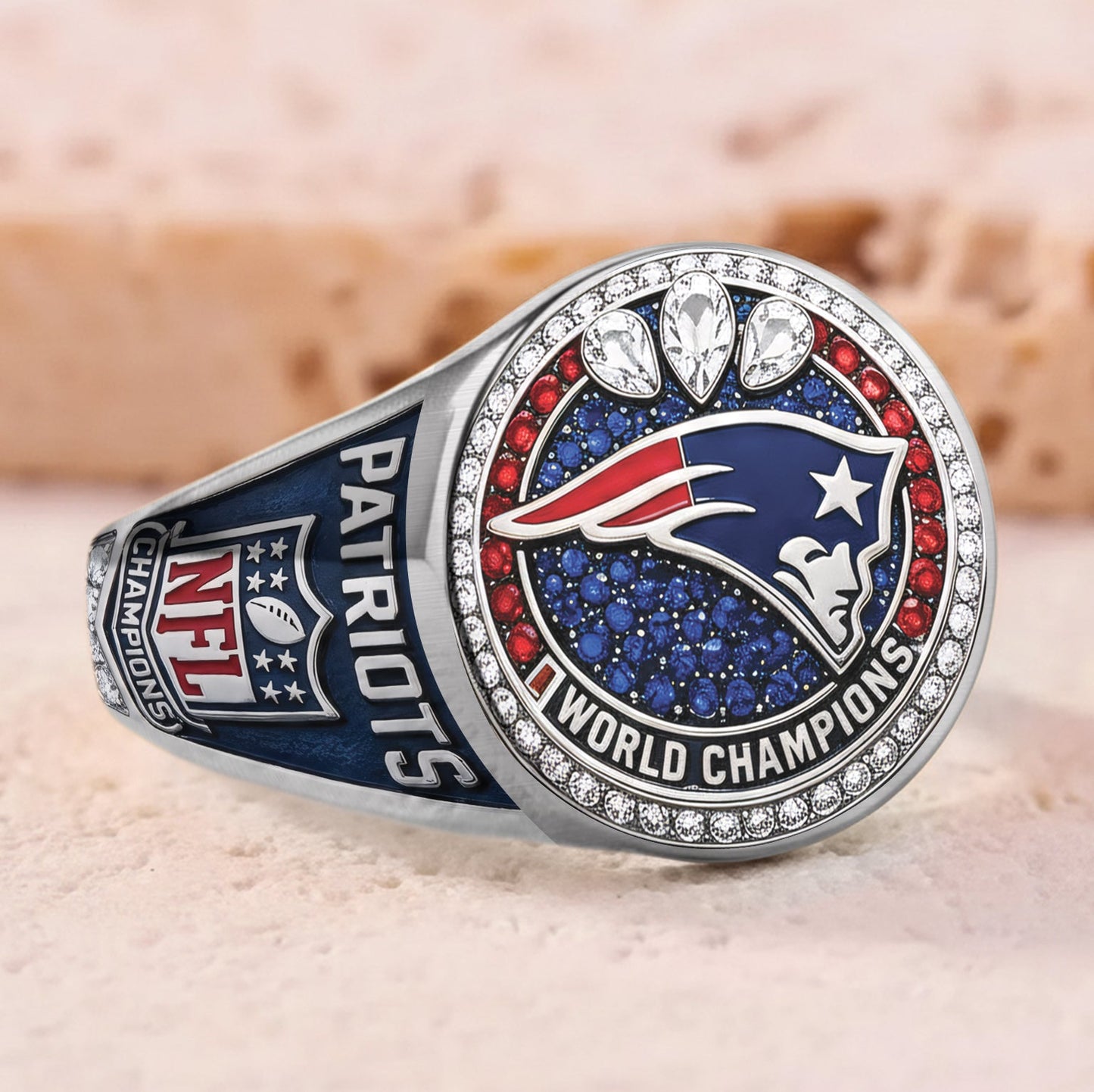 England Patriots Football Team - Personalized American Football Signet Ring