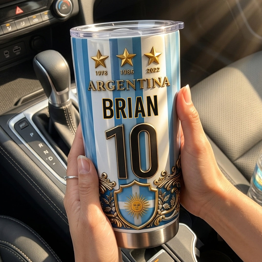 Argentina Fan - Personalized Soccer Tumbler