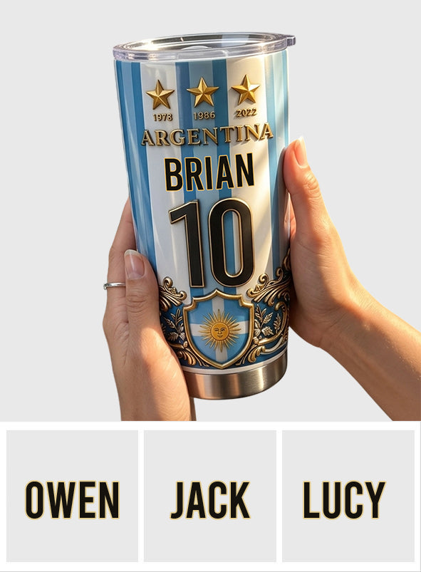 Argentina Fan - Personalized Soccer Tumbler