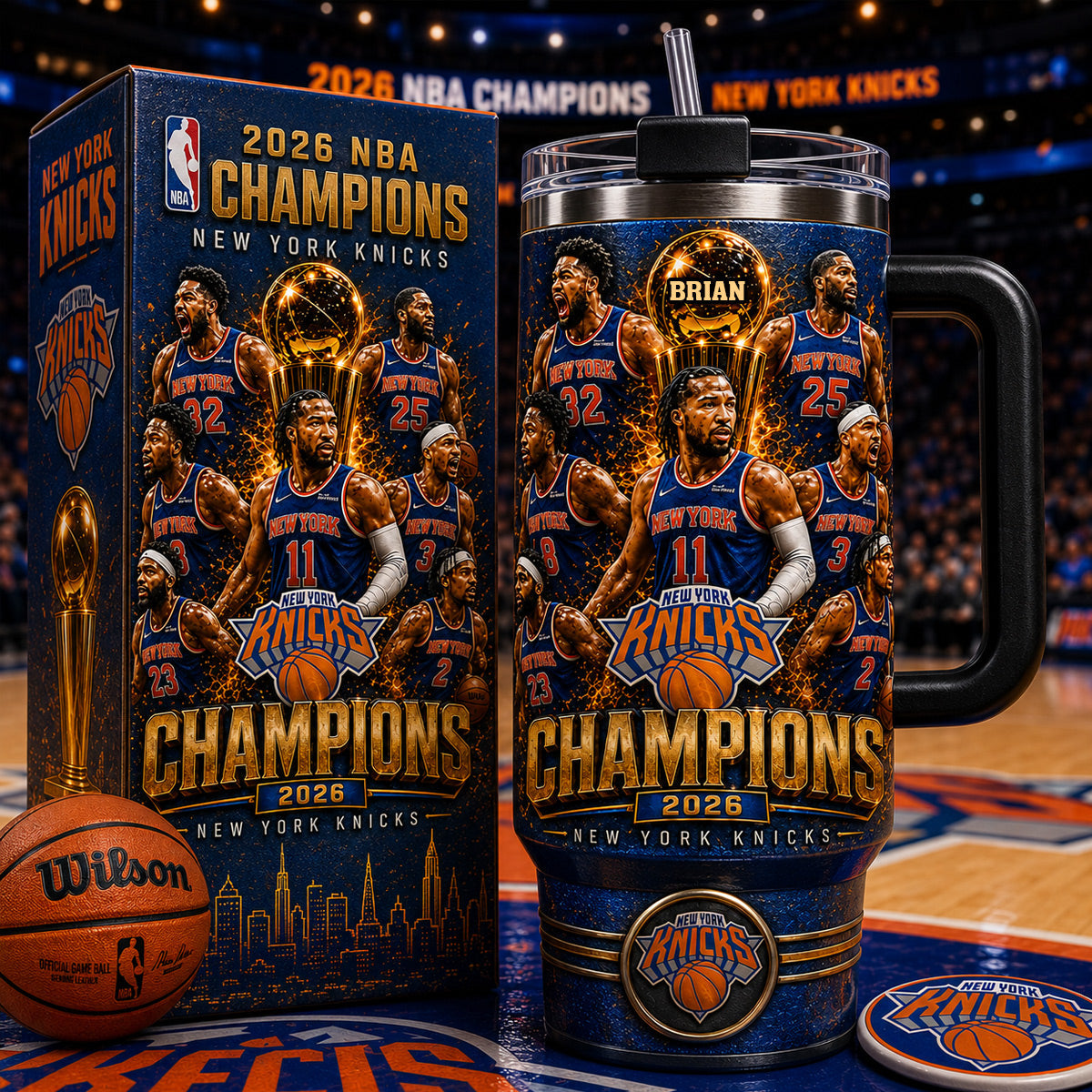 The Champions - Personalized Sport Handle Tumbler With Box