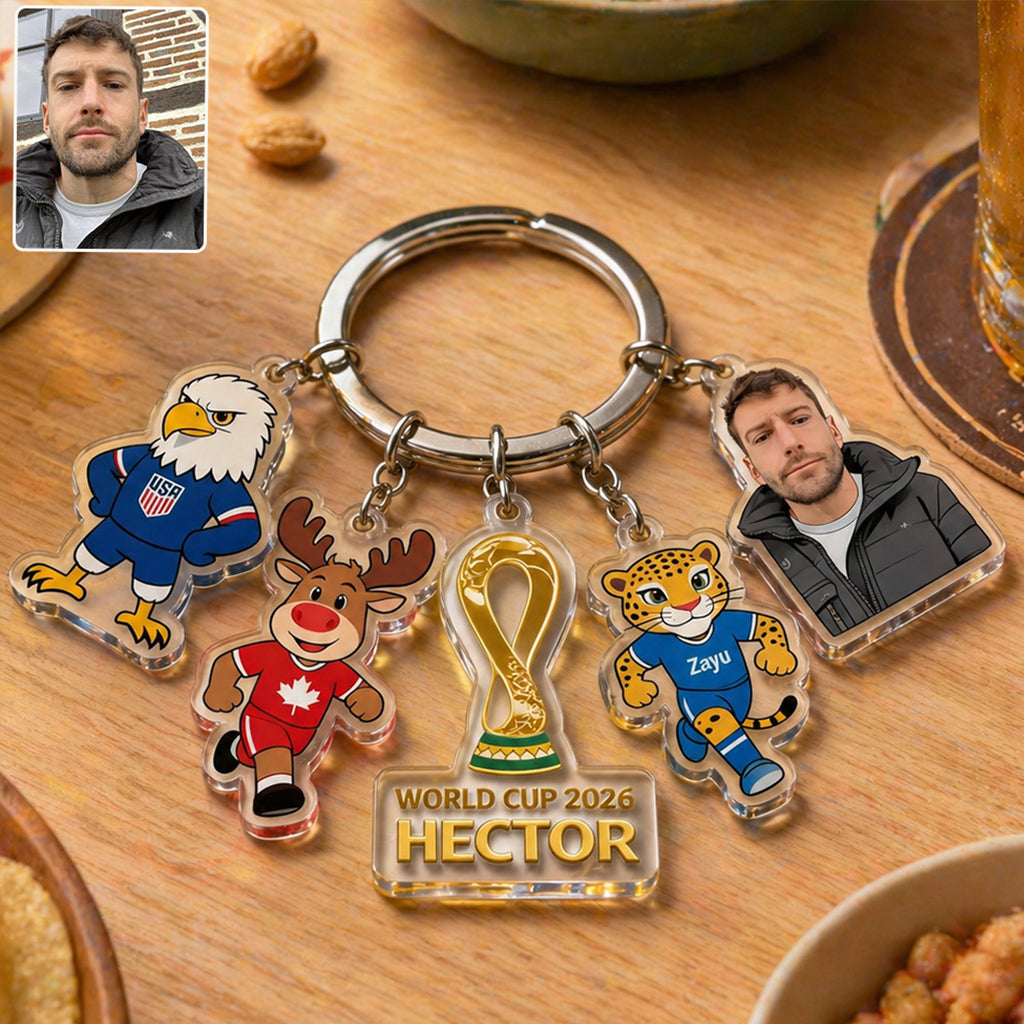 The Mascots - Personalized Soccer Premium Keychain With Charms