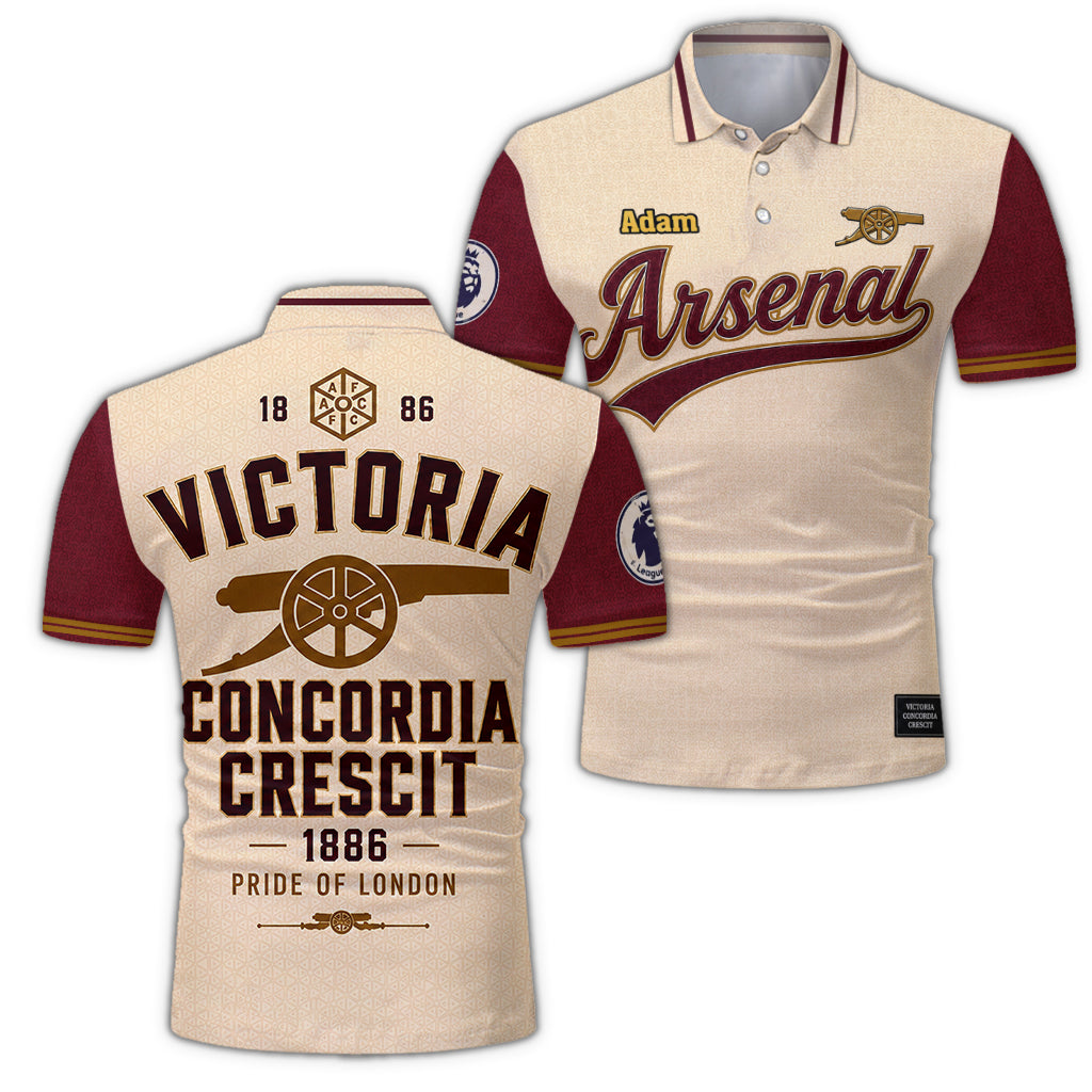 Soccer Lovers Gift, Arsenal Champions - Personalized Soccer Polo Shirt