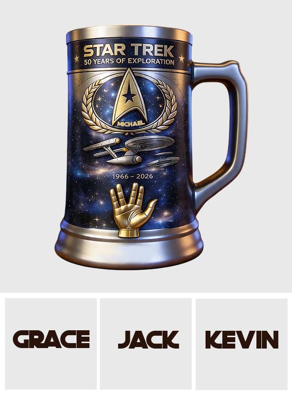 50th Anniversary - Personalized Star Fleet Beer Stein
