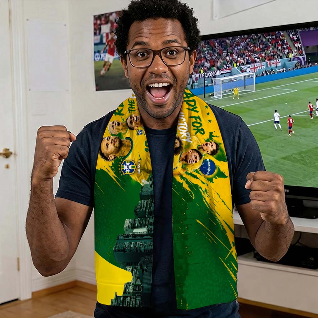 Brazil 6th Victory - Personalized Soccer Knitted Scarf