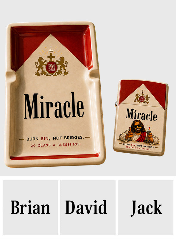 Funny Jesus Word Play - Personalized Christian Catch-All Tray With Lighter