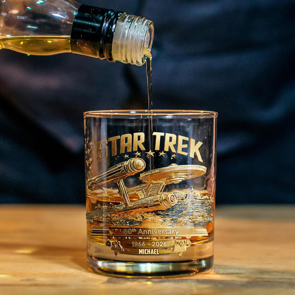 60th Anniversary - Personalized Star Fleet Whiskey Decanter Set