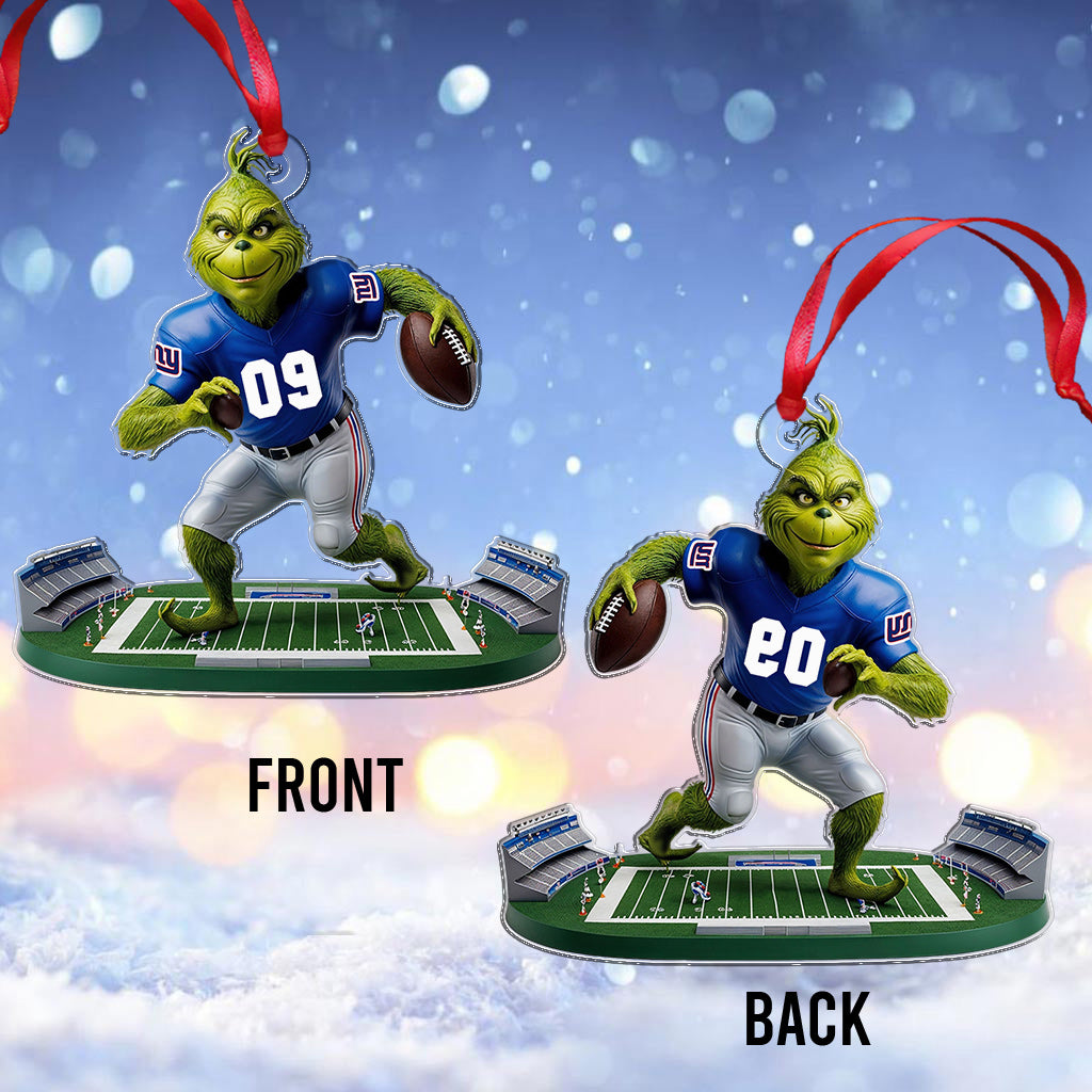 Green Monster Football Team - Personalized Ornament