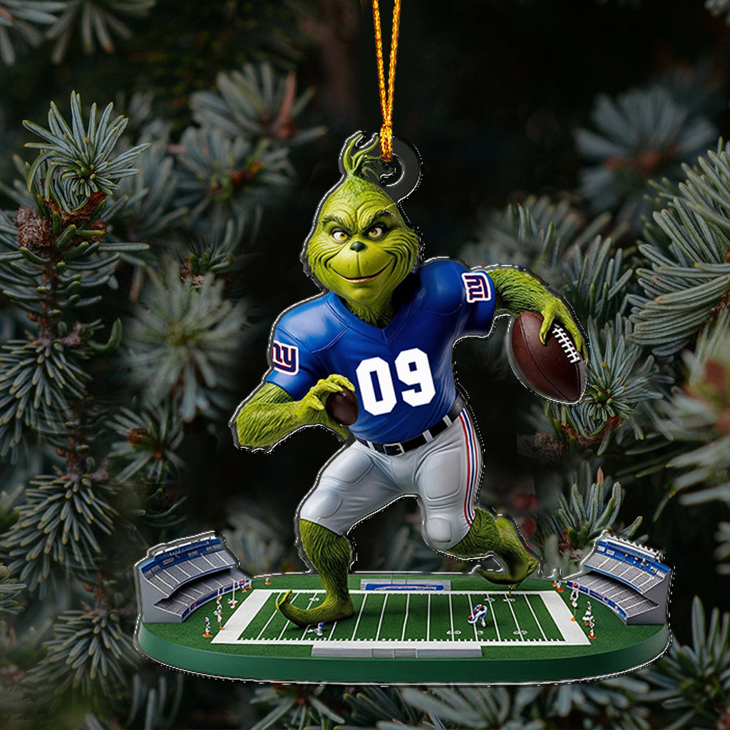 Green Monster Football Team - Personalized Ornament