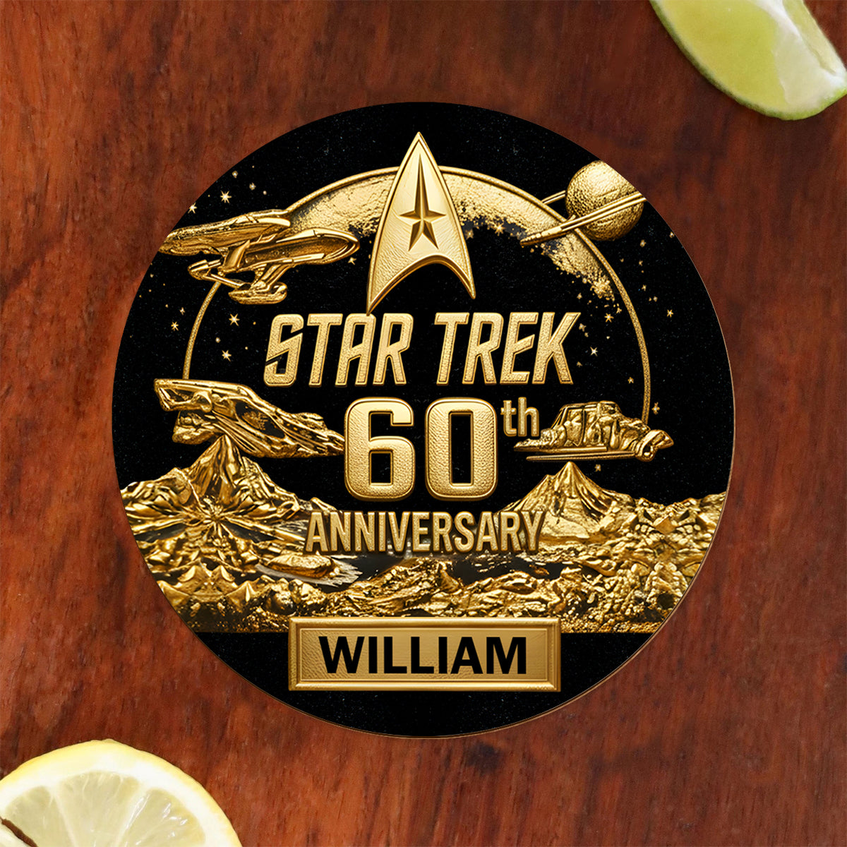 Final Frontier 60th Anniversary - Personalized Star Fleet Whiskey Decanter Set