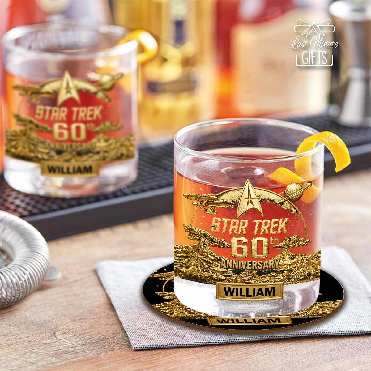 Final Frontier 60th Anniversary - Personalized Star Fleet Whiskey Decanter Set