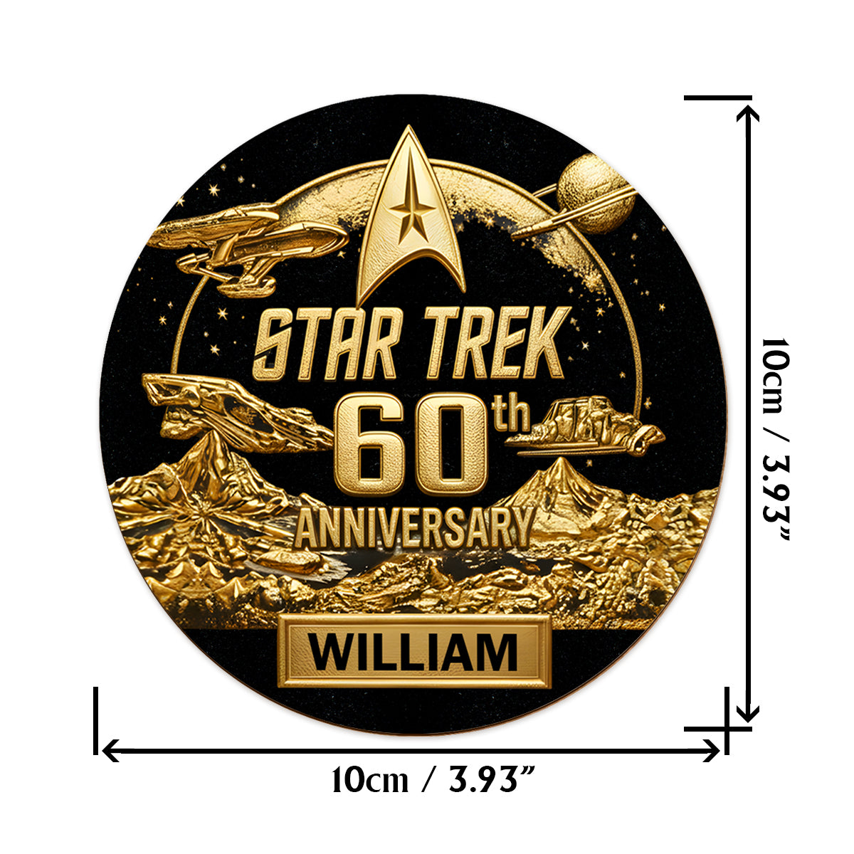 Final Frontier 60th Anniversary - Personalized Star Fleet Whiskey Decanter Set