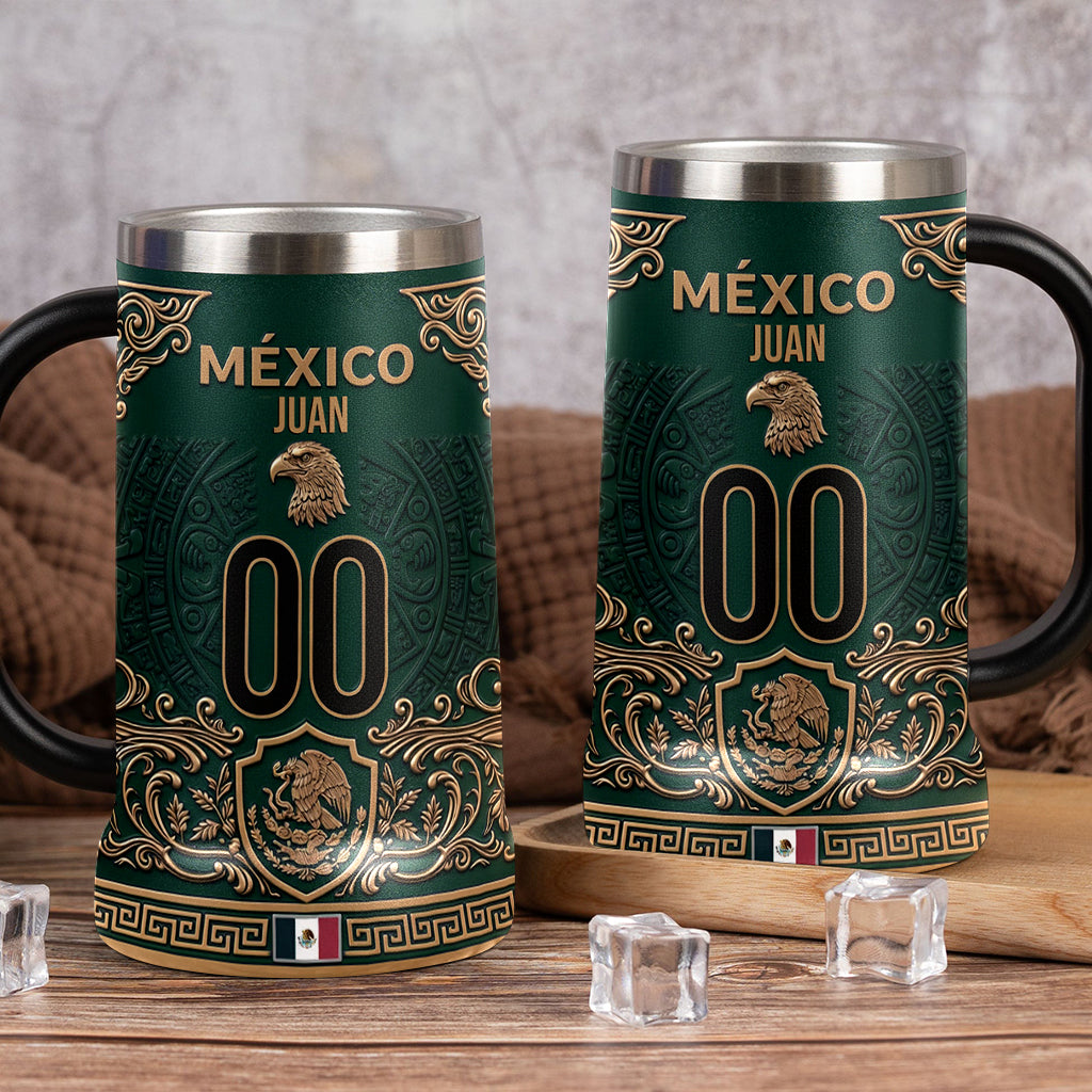 Proud México - Personalized Soccer Beer Stein