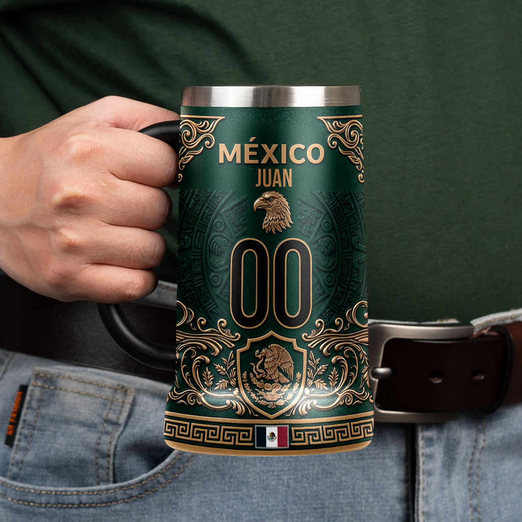 Proud México - Personalized Soccer Beer Stein