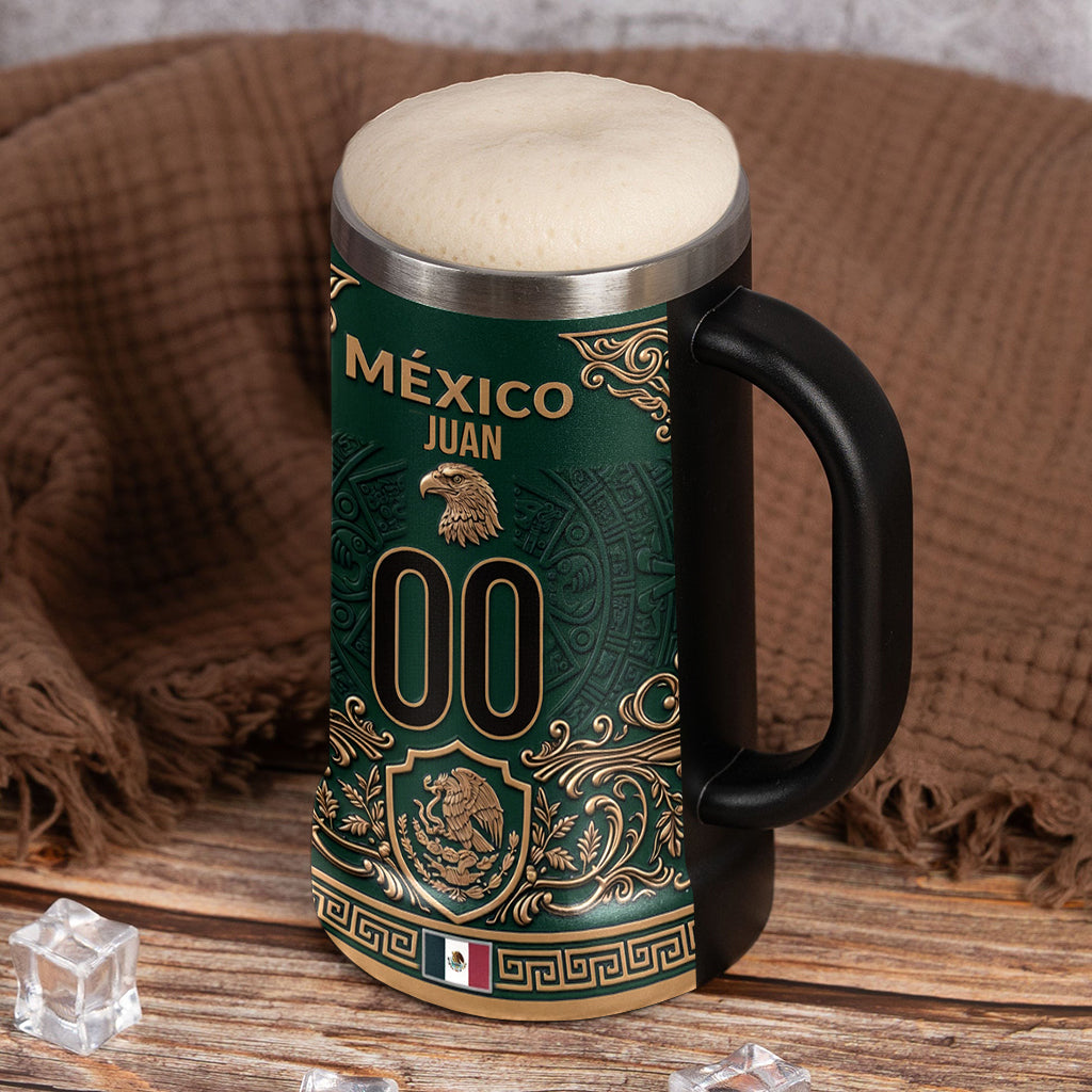 Proud México - Personalized Soccer Beer Stein