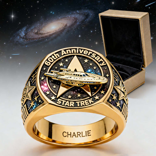 60 Years Of Exploration - Personalized Star Fleet Signet Ring