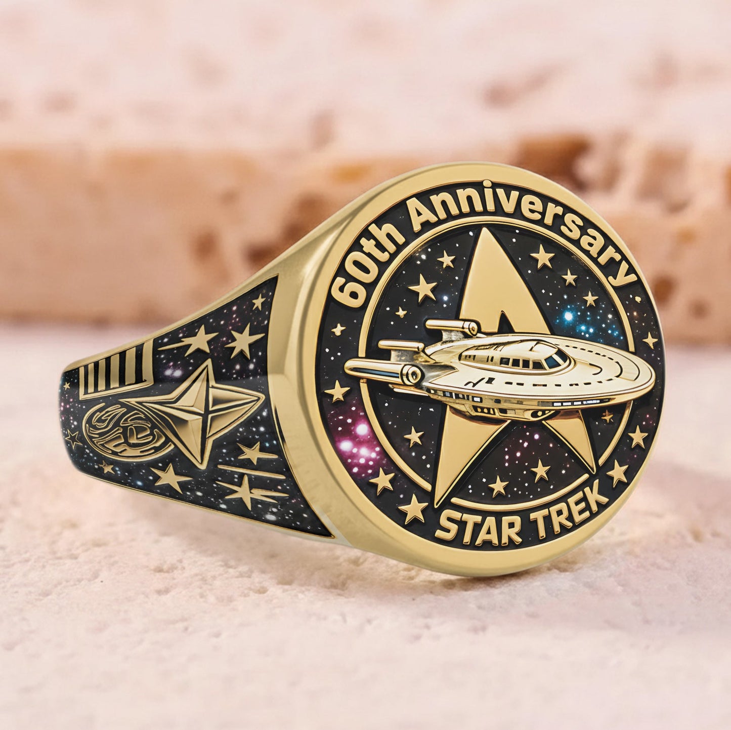 60 Years Of Exploration - Personalized Star Fleet Signet Ring