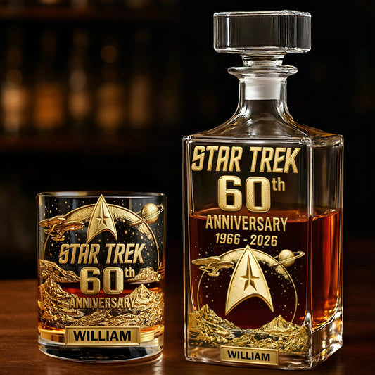 Final Frontier 60th Anniversary - Personalized Star Fleet Whiskey Decanter Set