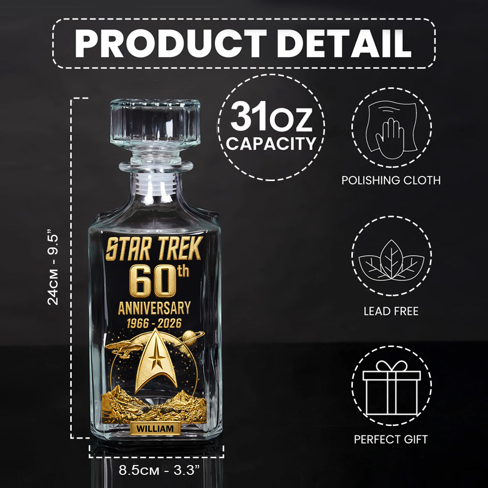 Final Frontier 60th Anniversary - Personalized Star Fleet Whiskey Decanter Set