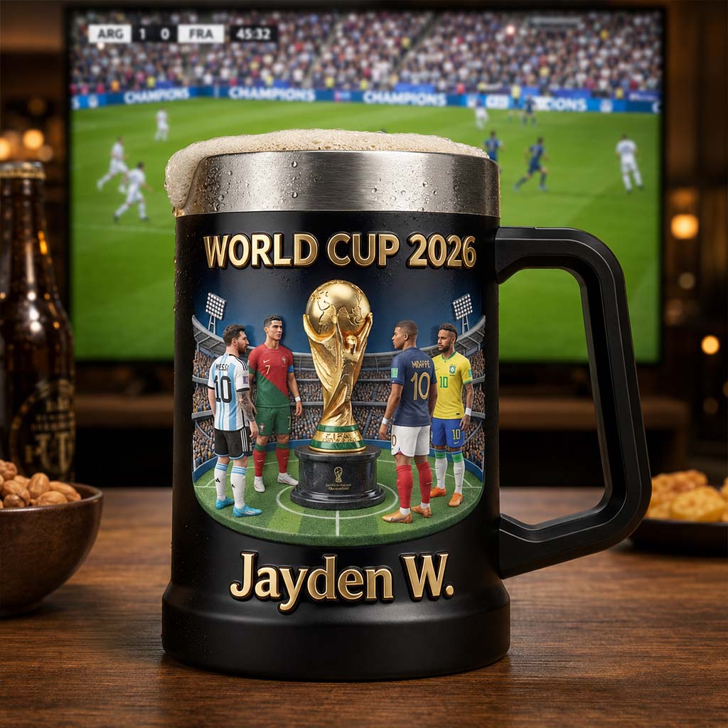 We Are 26 - Personalized Soccer Beer Stein