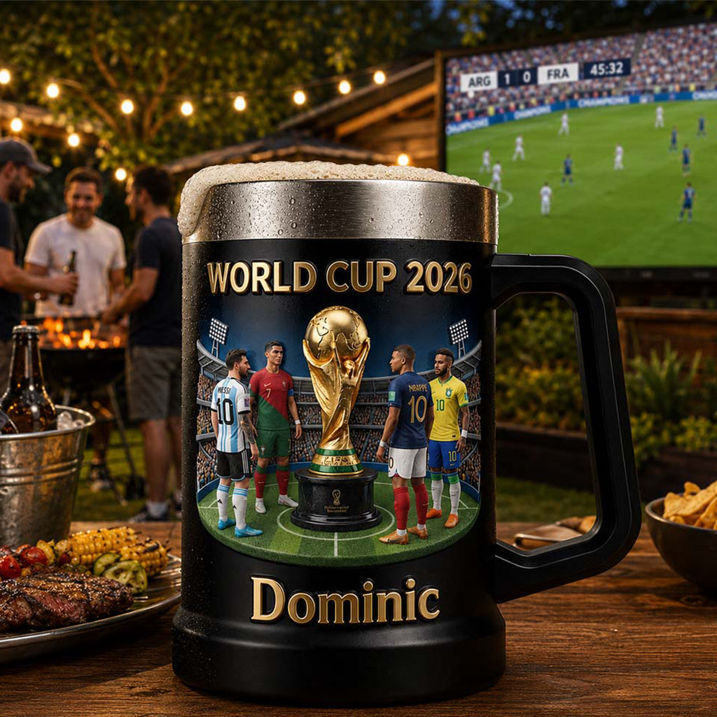We Are 26 - Personalized Soccer Beer Stein