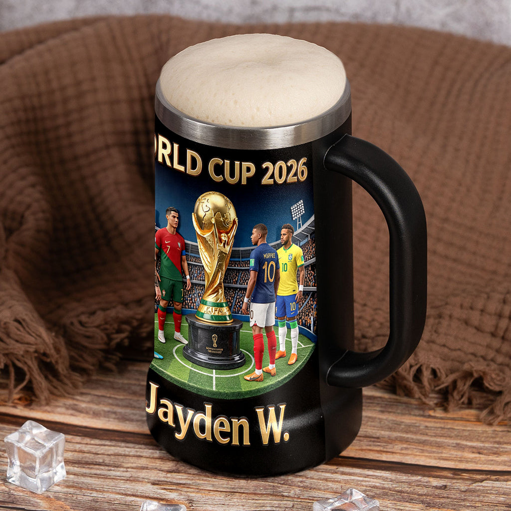 We Are 26 - Personalized Soccer Beer Stein