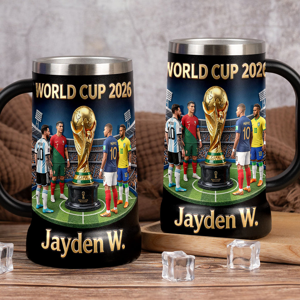 We Are 26 - Personalized Soccer Beer Stein