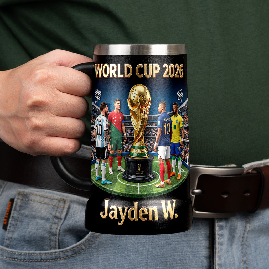 We Are 26 - Personalized Soccer Beer Stein