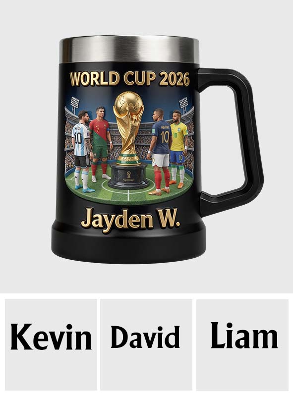 We Are 26 - Personalized Soccer Beer Stein