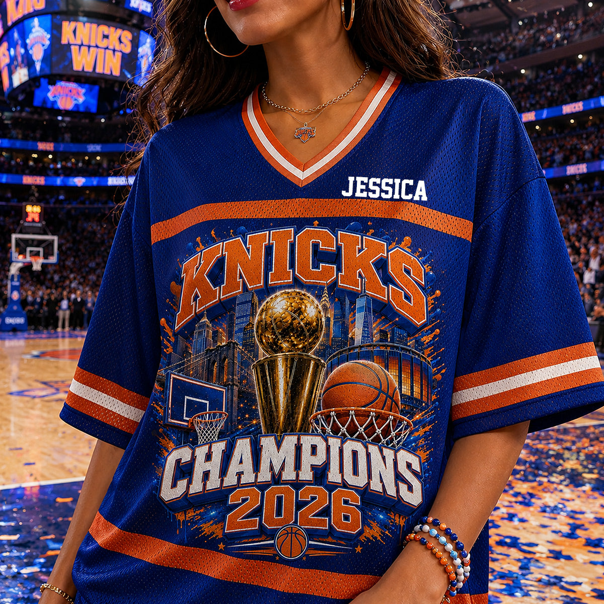 The Champions - Personalized Sport Fully Printed V-Neck T-Shirt