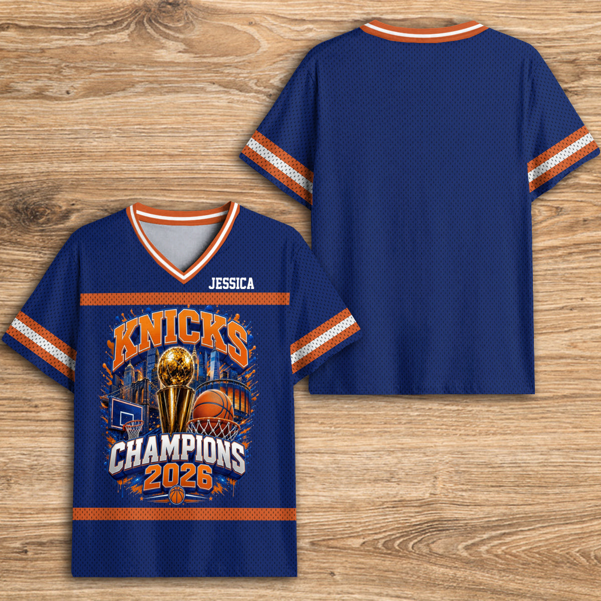 The Champions - Personalized Sport Fully Printed V-Neck T-Shirt