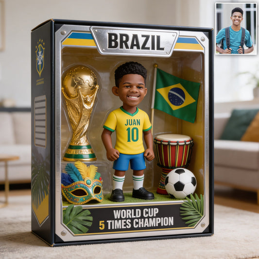 Brazil Soccer Player - Personalized Soccer Custom Shaped Acrylic Plaque